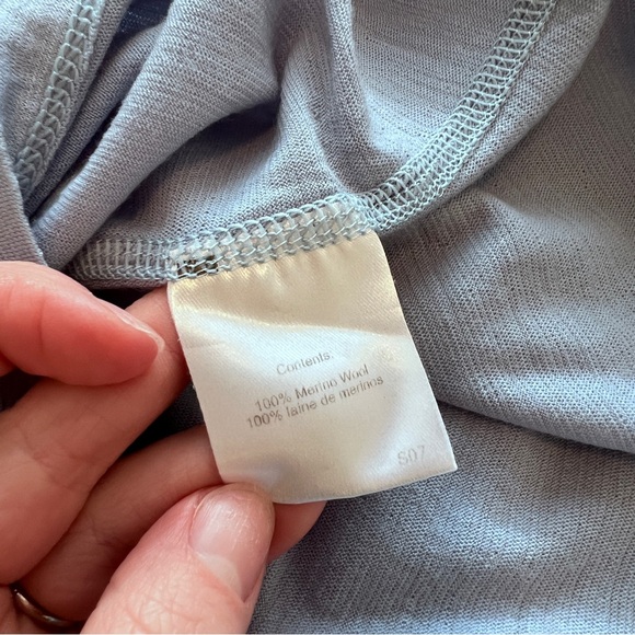 Smartwool blue quarter zip pullover 100% merino wool - Picture 7 of 7